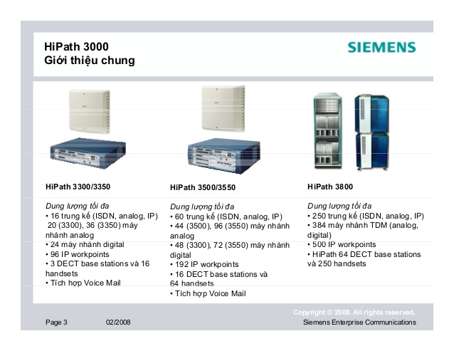 Tổng đài điện thoại Siemens HiPath 3000